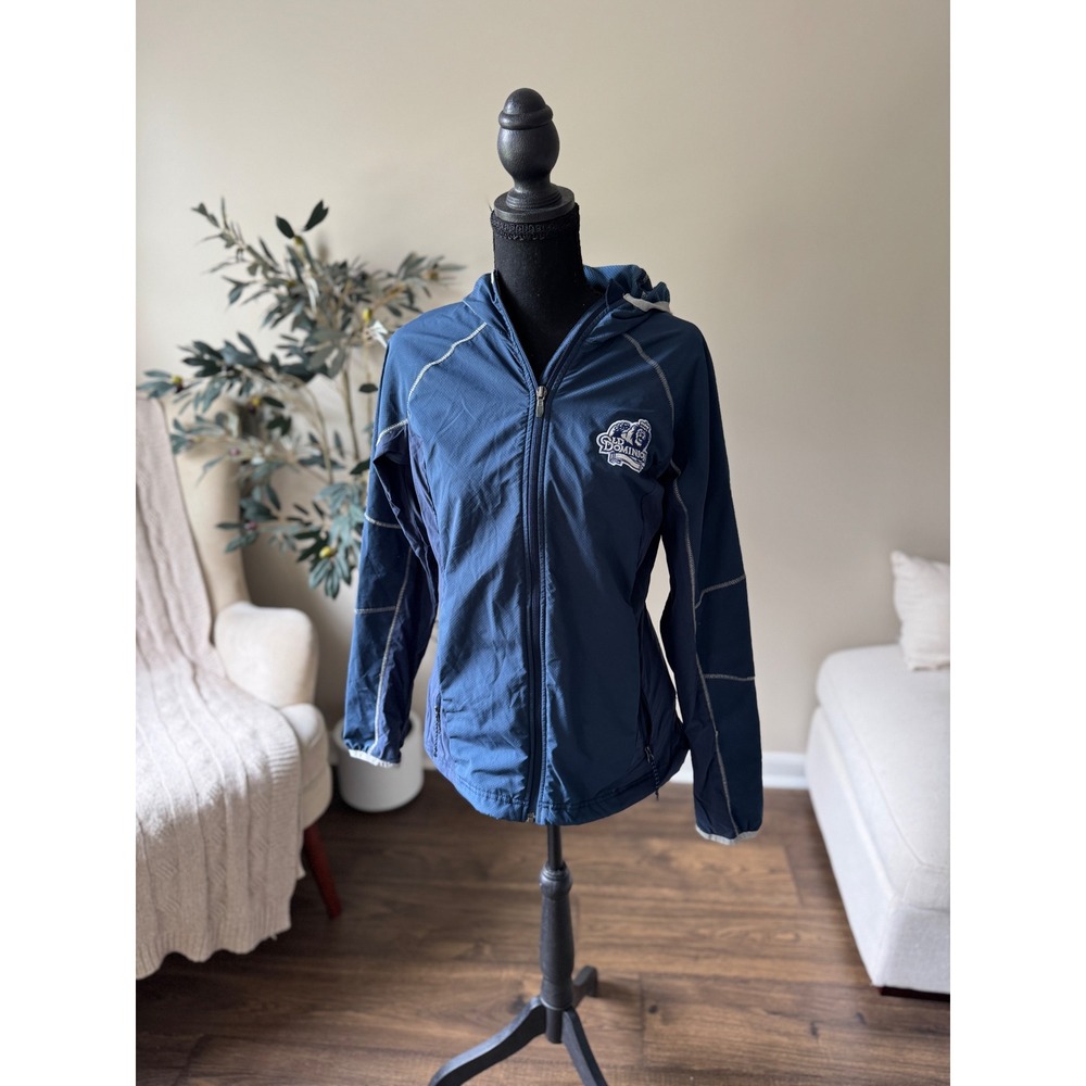 Columbia ODU Old Dominion Monarchs Navy Blue Hooded Windbreaker Jacket Mens M